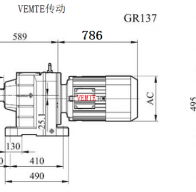 R137-Y55KW-4P-M4-0°減速機(jī)型號大全及圖紙